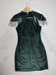 Rochie din catifea verde inchis