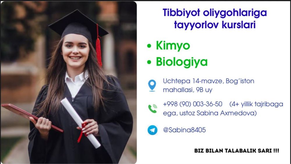Kimyo va Biologiya (uyda)