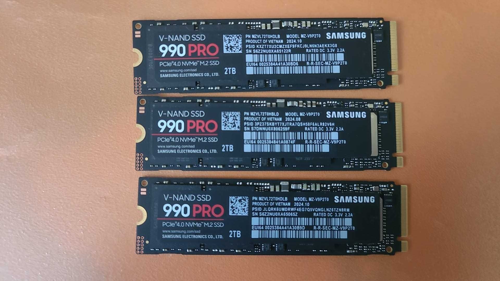 SSD Samsung 990 PRO 2TB PCI Express 4.0 x4 M.2 2280 , nou ,7450 MB/s