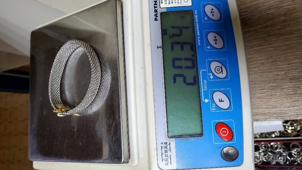 Brățară din aur alb și galben de 14K – model deosebit