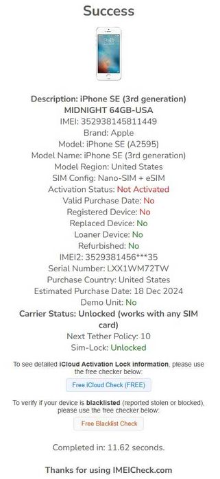 Apple iPhone SE 3 (2022)