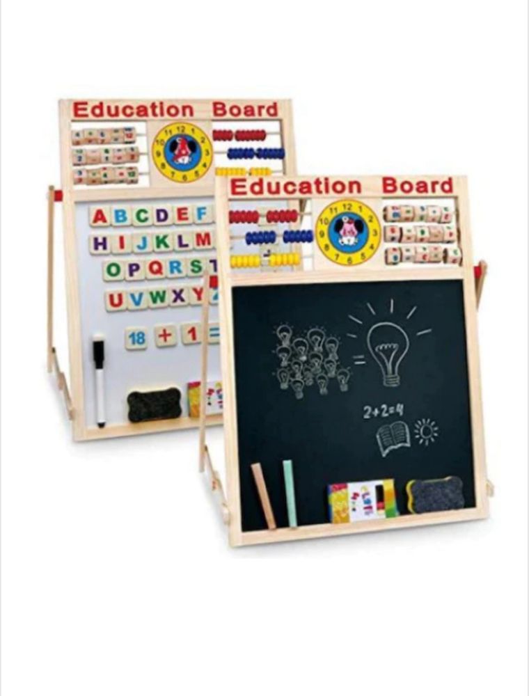 Tabla magnetica educationala cu 2 fete, cu litere cifre magnetice