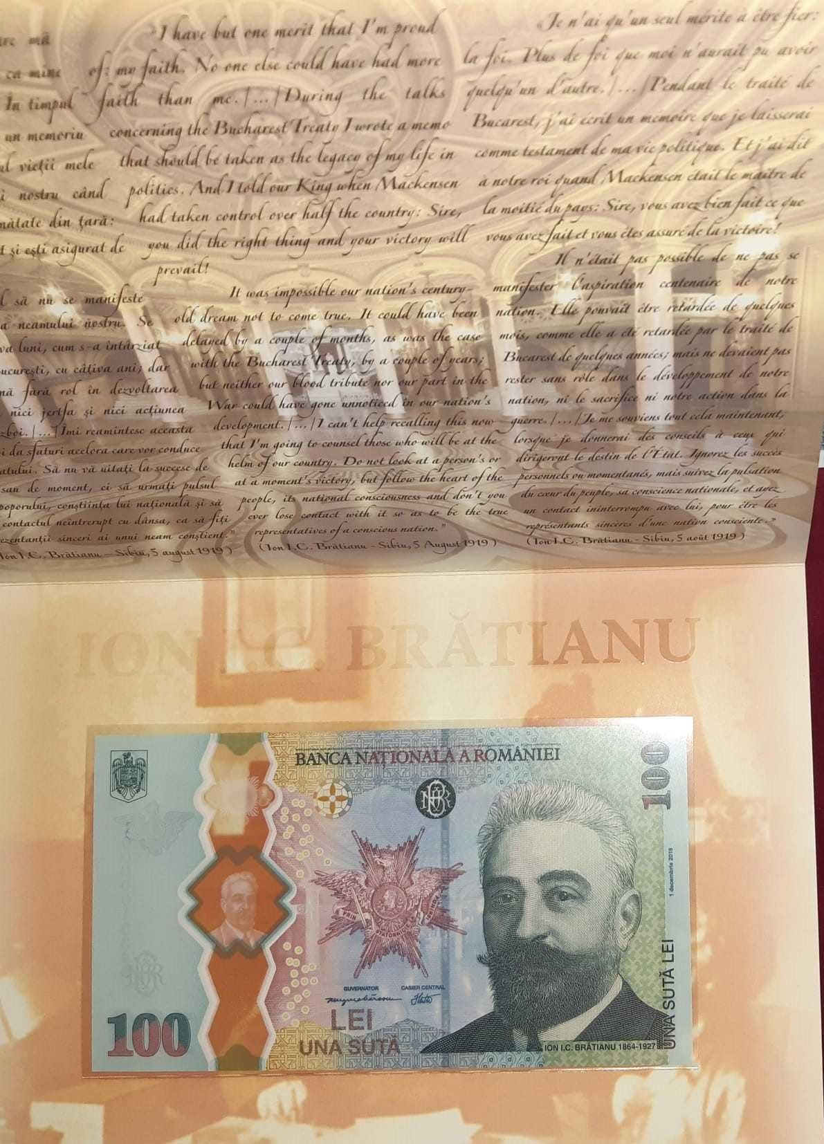 Lot 16 monede BNR proof + bancnotele centenar