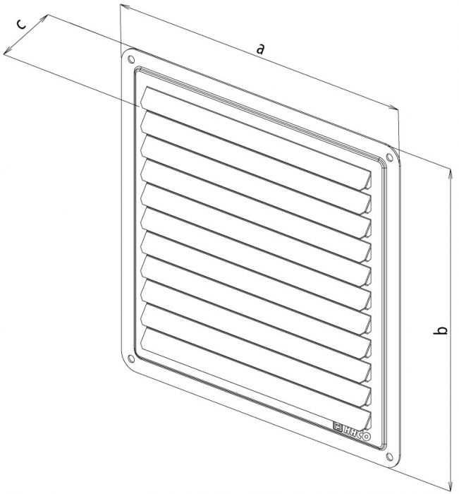 Вентилационна решетка инокс - капак