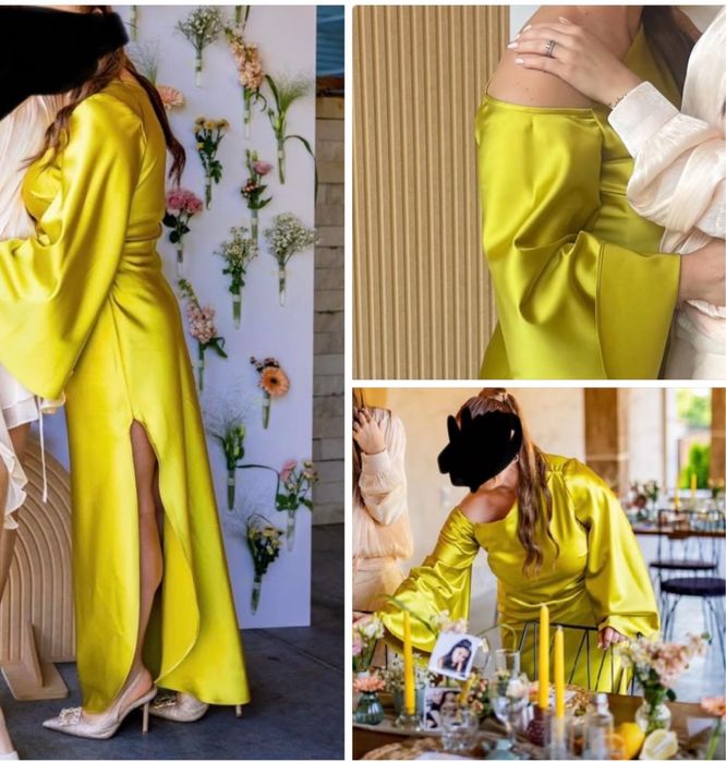 Официална дълга рокля !Цвят Мача!Шита е по поръчка и е уникална !