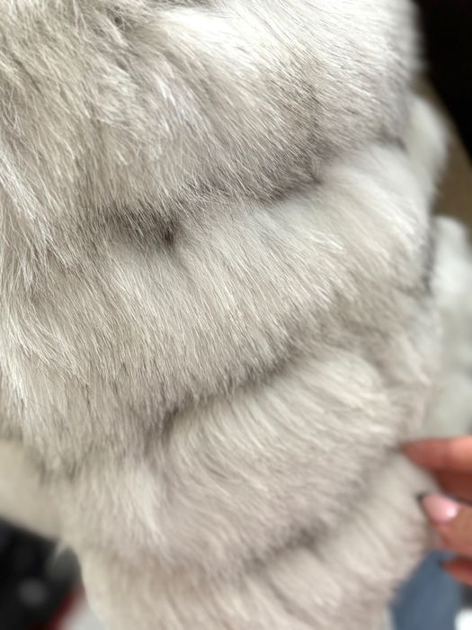 Палто от естествен косъм (лисица) и естествена кожа – 3 в 1