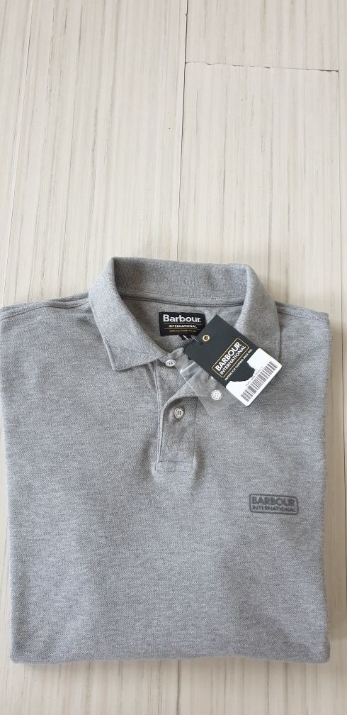 Barbour International Cotton Pique Size L НОВО! ОРИГИНАЛ Мъжка Тениска