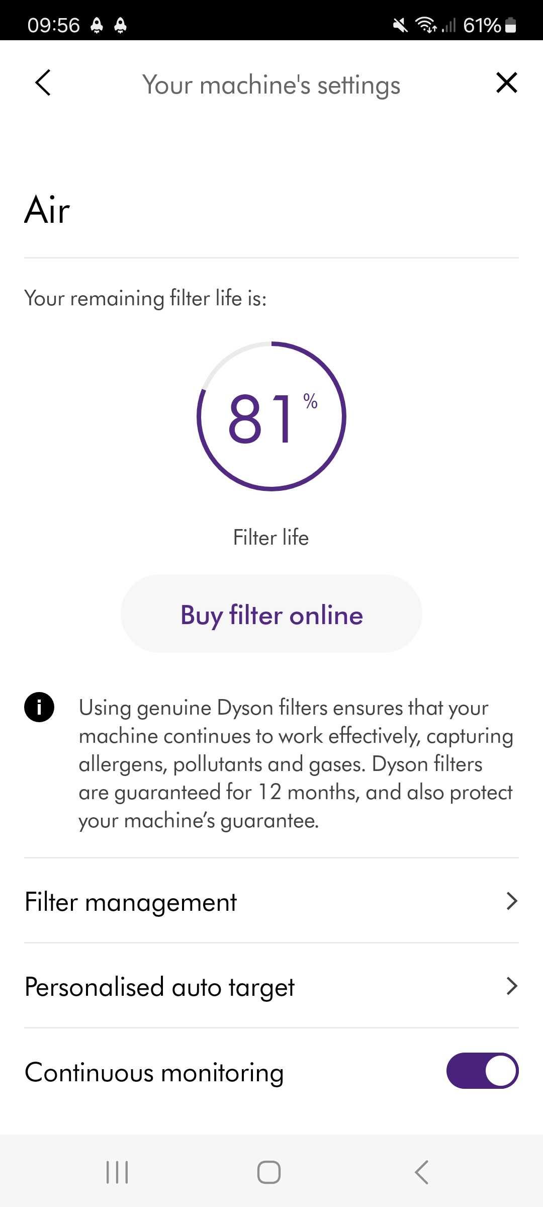 Purificator Dyson Pure Cool Link TP02, Wi-Fi, filt. HEPA, 10 niv, alb