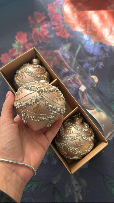 Стъклени коледни играчки, немско качество