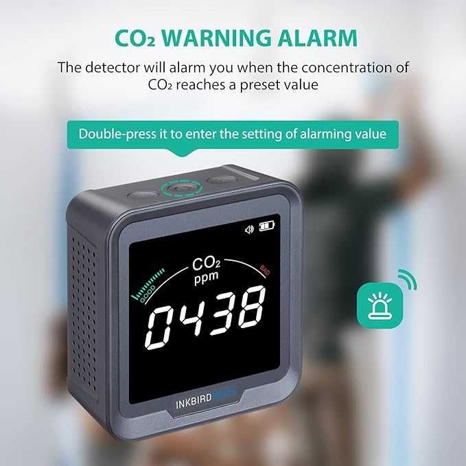 INKBIRDPLUS Вътрешен CO2 детектор