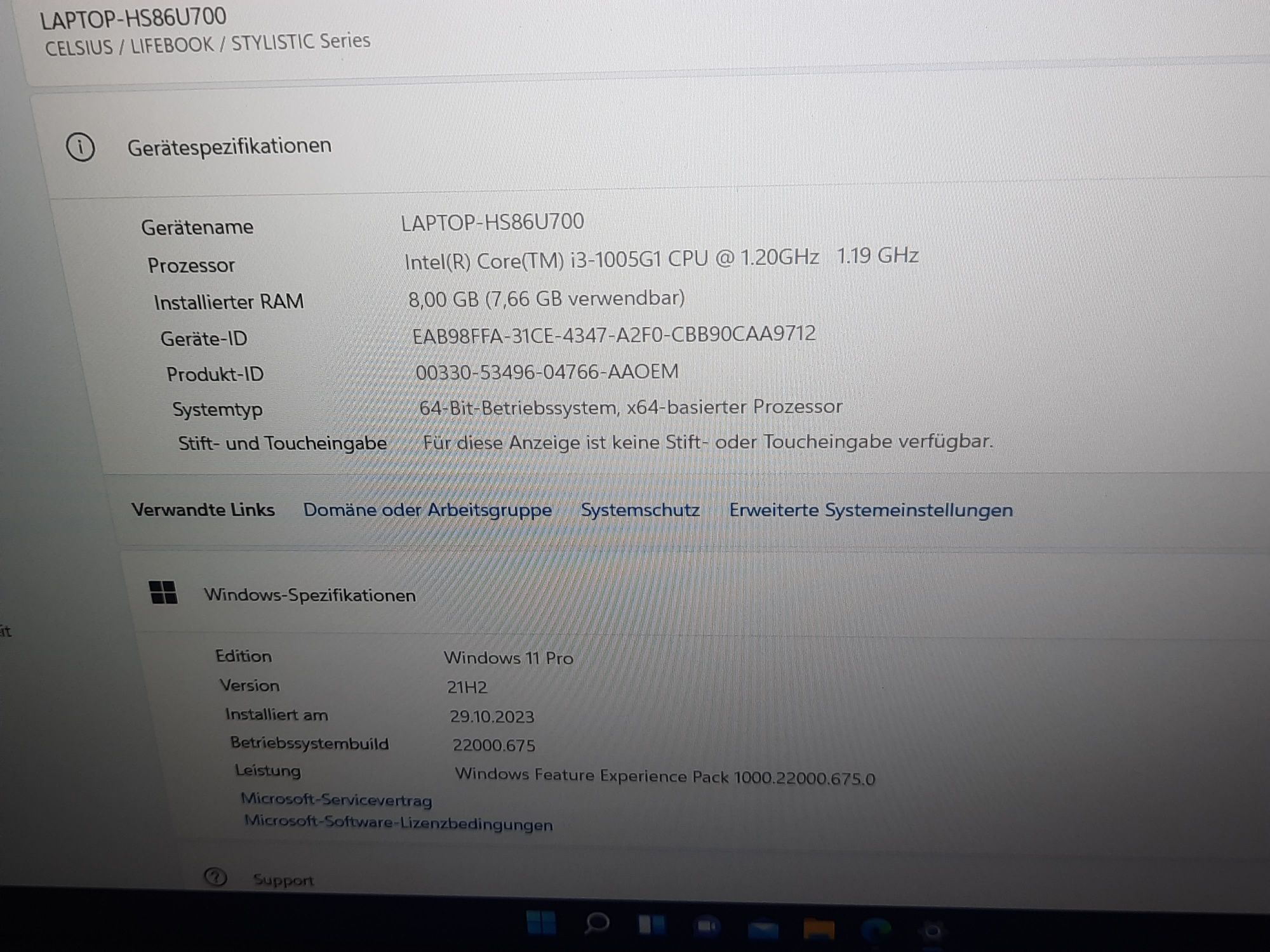 Lujitsu  LifeBook A3510 Stylistic procesor i3 -gen 10