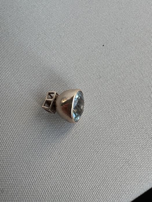 Pandantiv argint si acvamarin semnat Tete