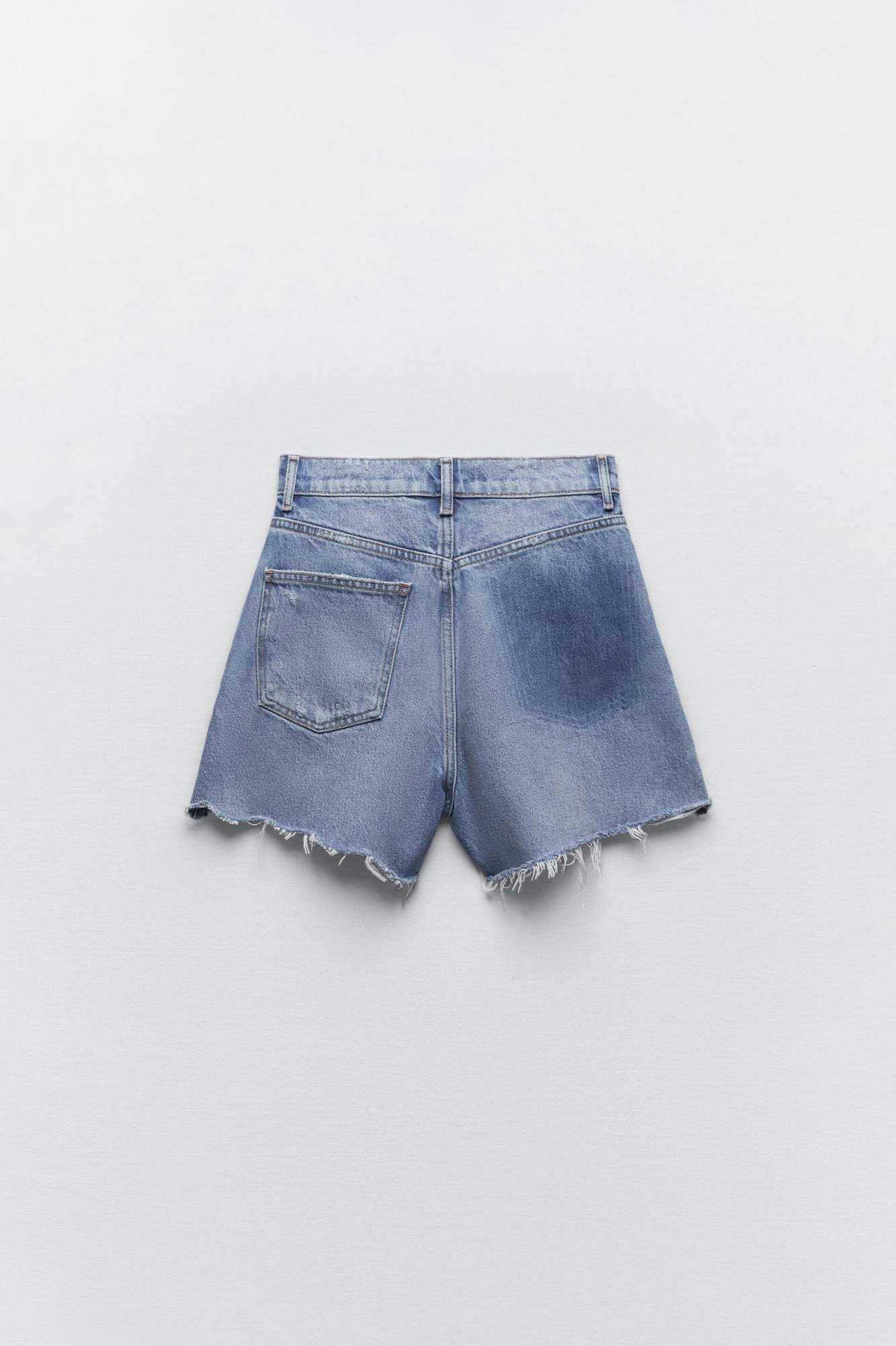 Къси дънки Zara с права кройка, 34