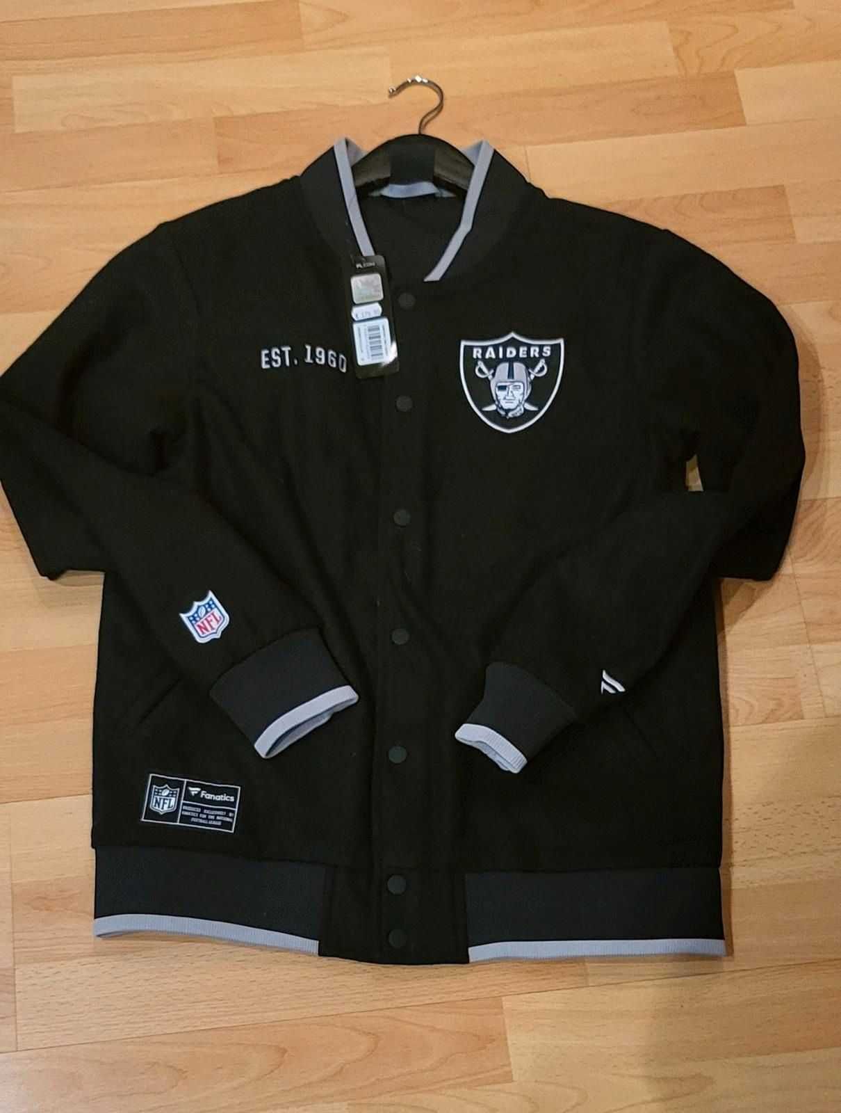 NFL LAS VEGAS RAIDERS FANATICS Geaca Letterman College mar S Noua Lana