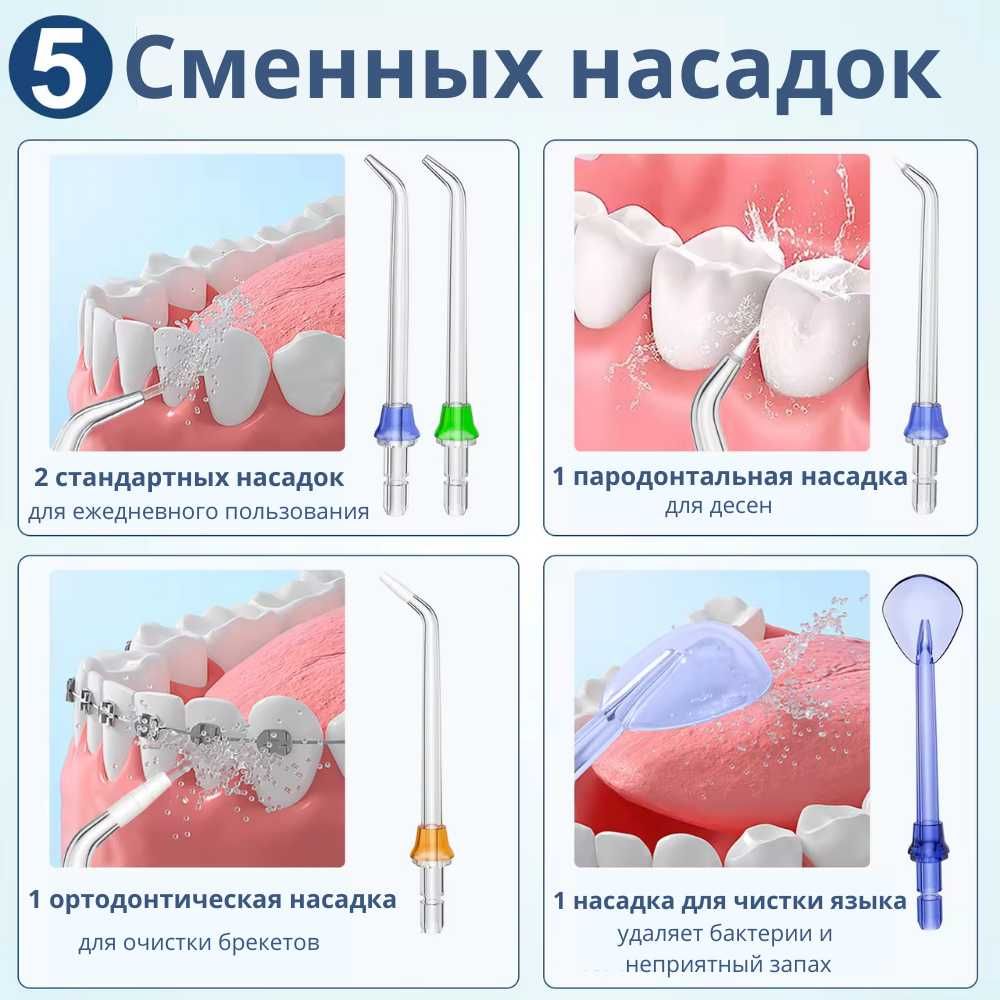 Ирригатор для зубов водонепроницаемый портативный