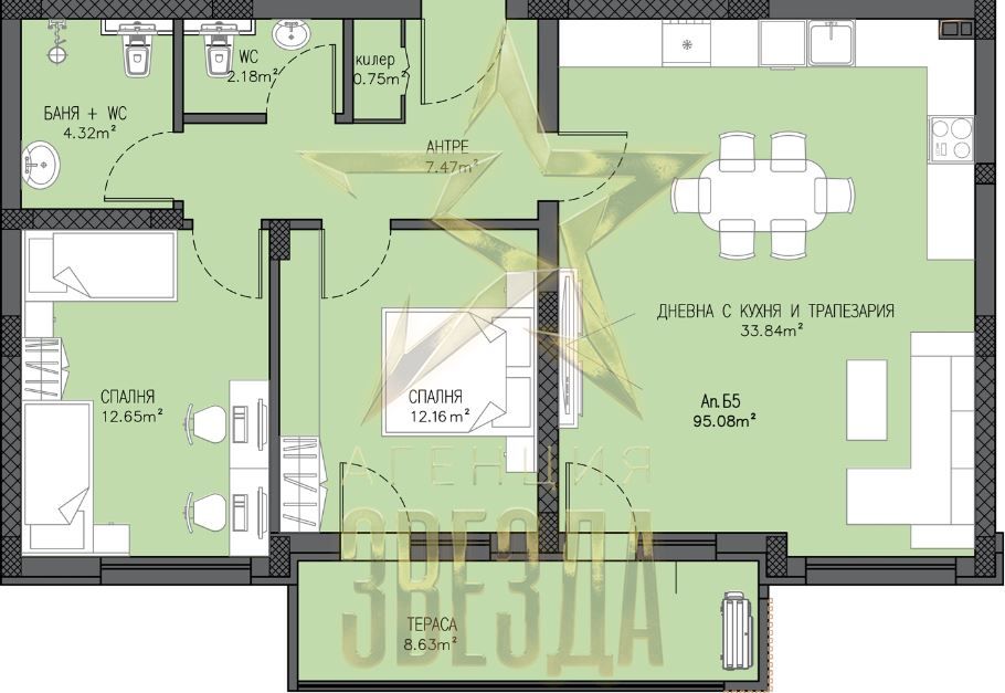 **Продава се 3-стаен апартамент в Пловдив, кв. Южен!**