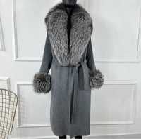 Palton cu blana naturala ( vulpe polara ) cea mai inatlta calitatea