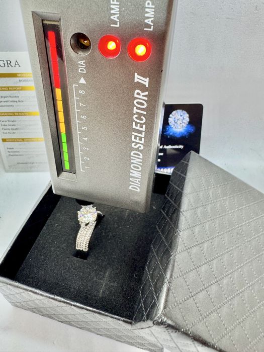 Сребърен пръстен с мойсанит (Диамант) 3 карата