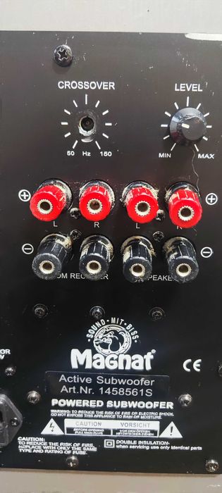 Subwoofer Activ Magnat Nr. 1458561S Cu Statie Interna pt El Argintiu