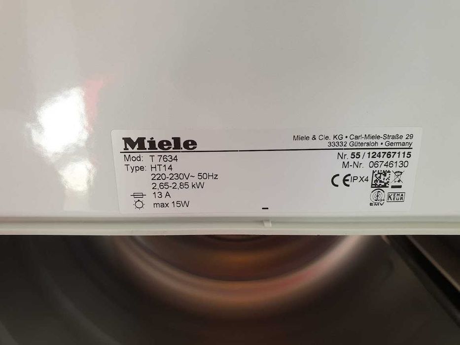 Сушилня Miele T7634 Novotronic 12м Гаранция Миеле Коминна Въздуховодна