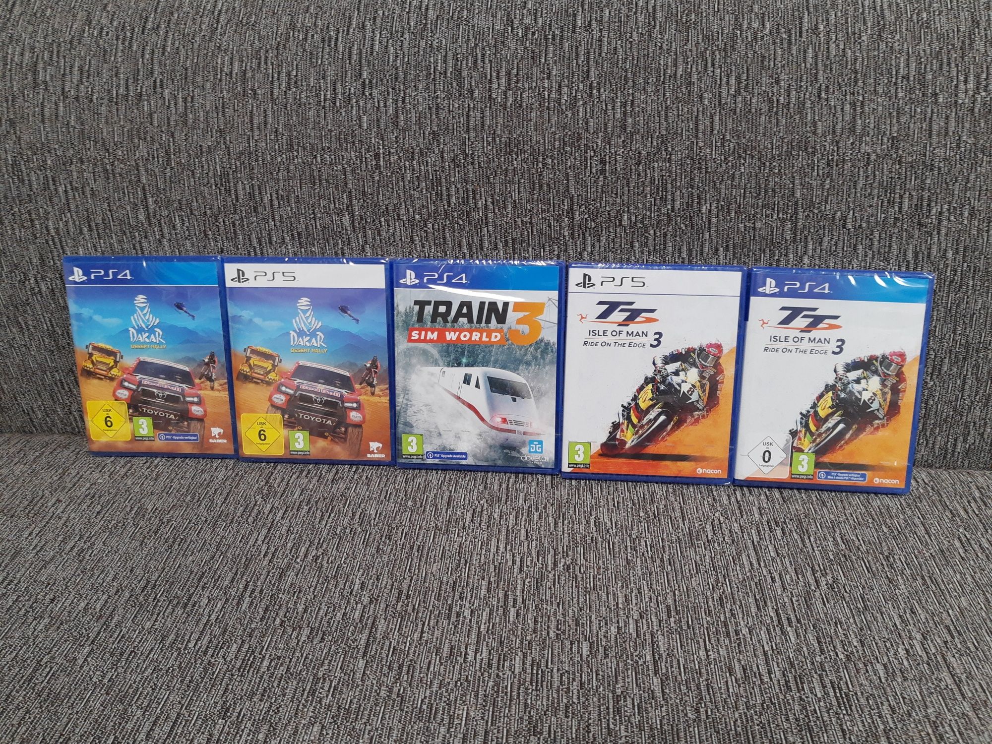 Dakar Desert Rally, TT Isle of Man 3 , Train Sim world 3 PS4 PS5