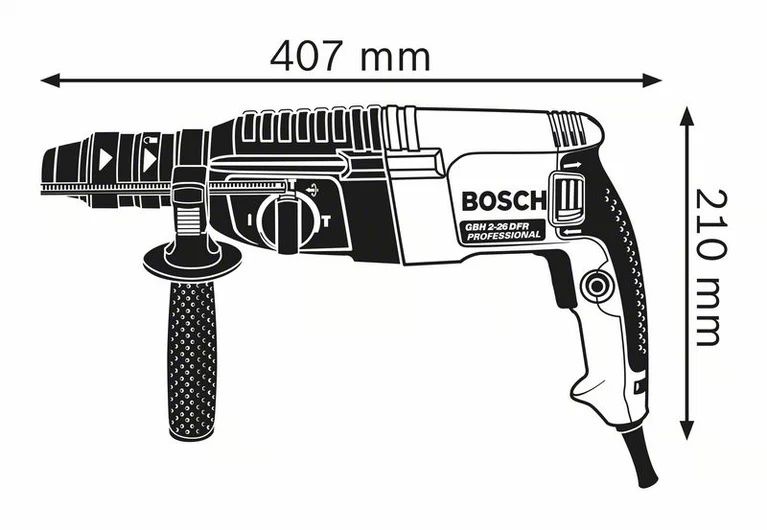 Ciocan rotopercutor Bosch Professional GBH 2-26 DFR, 800 W