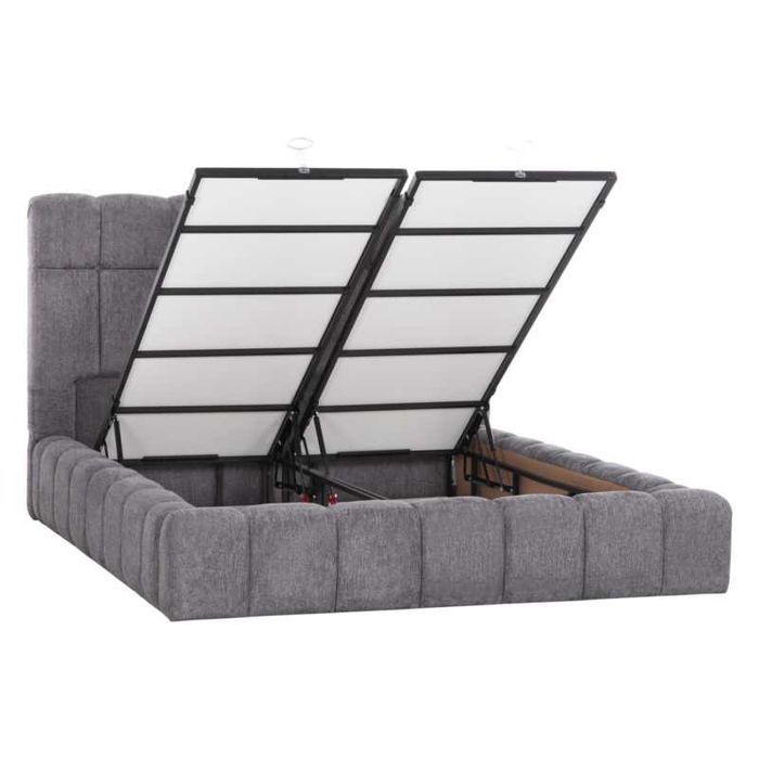 Легло, RAMON, Сив, Текстил, 160х200см.