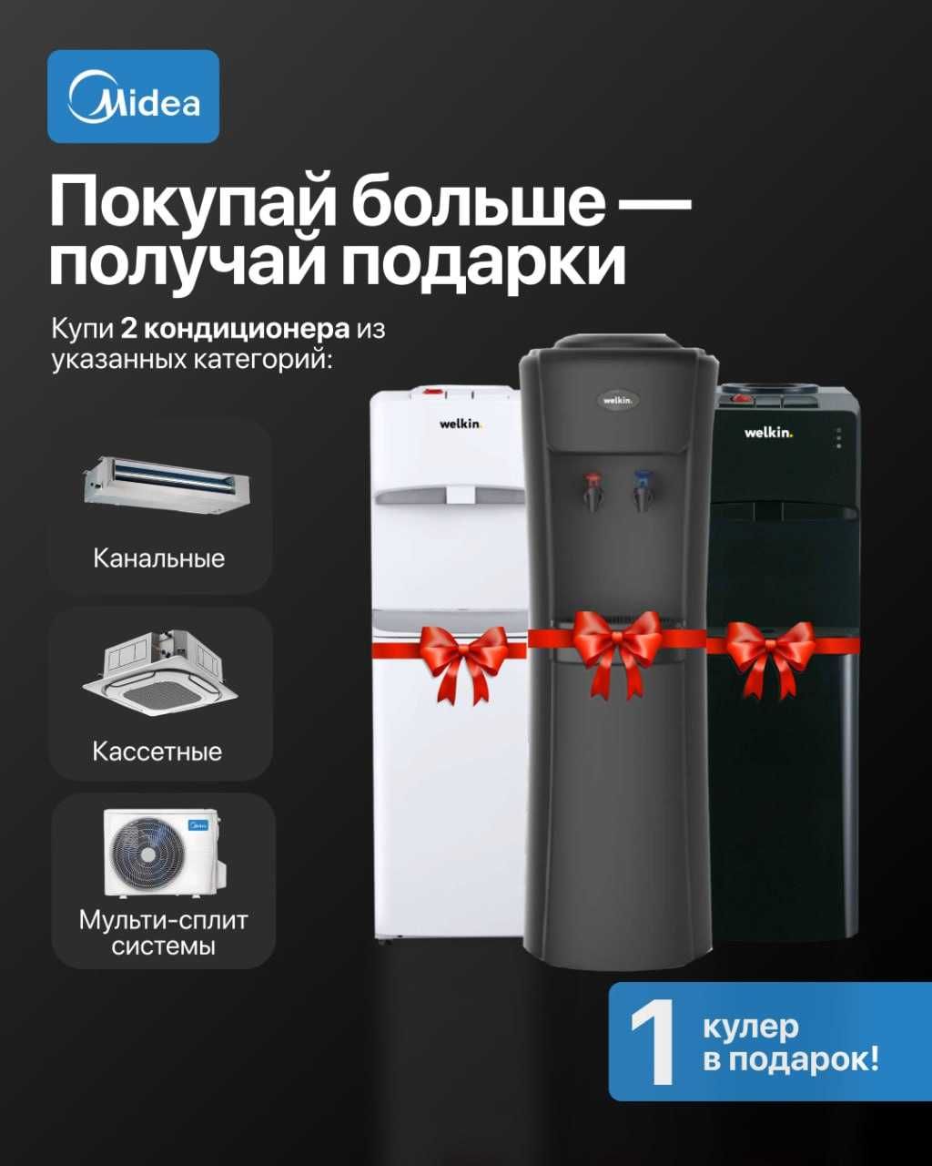 Кассетный кондиционер Midea Gifu-12000 Доставка | Гарантия | Установка