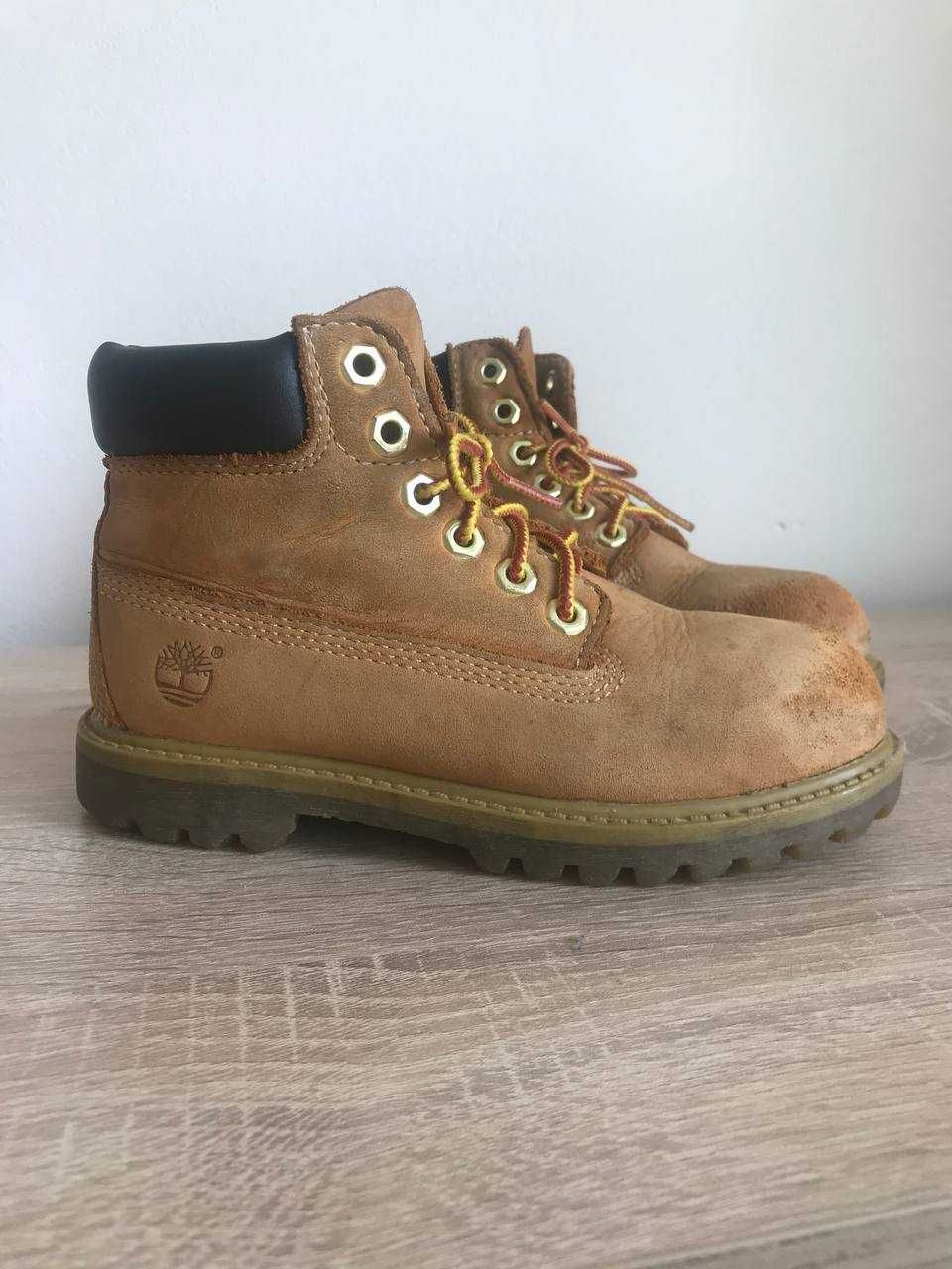 Оригинални детски кожени боти Timberland, размер 29