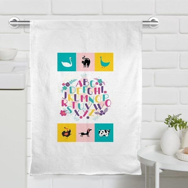 Възглавничка + кърпа с английската азбука