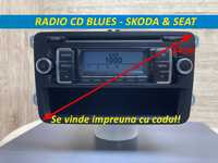 Radio casetofon cd player blues skoda rapid roomster fabia II seat