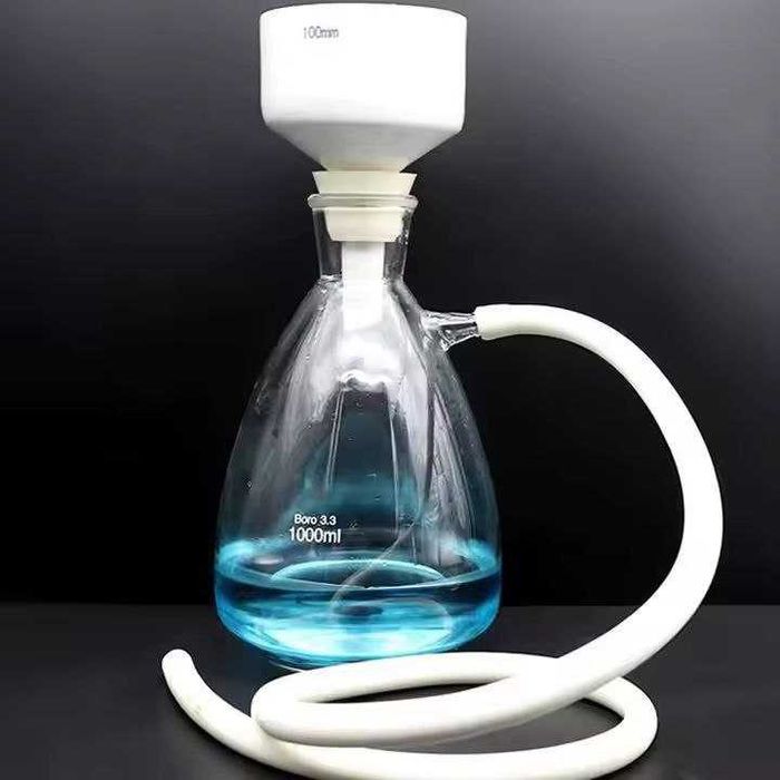 Стеклянная фильтровальная колба с фарфоровой воронкой Бюхнера 1000мл