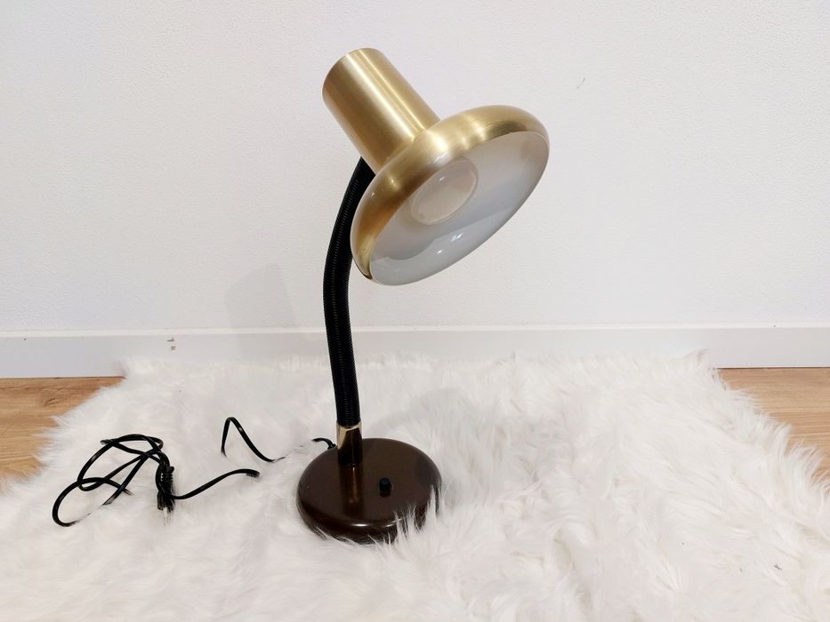 Lampa de alama / veioza vintage aurie de birou