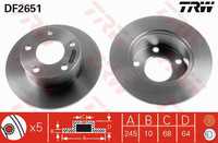 Disc frana TRW DF2651 compatibil cu AUDI, VW, SKODA