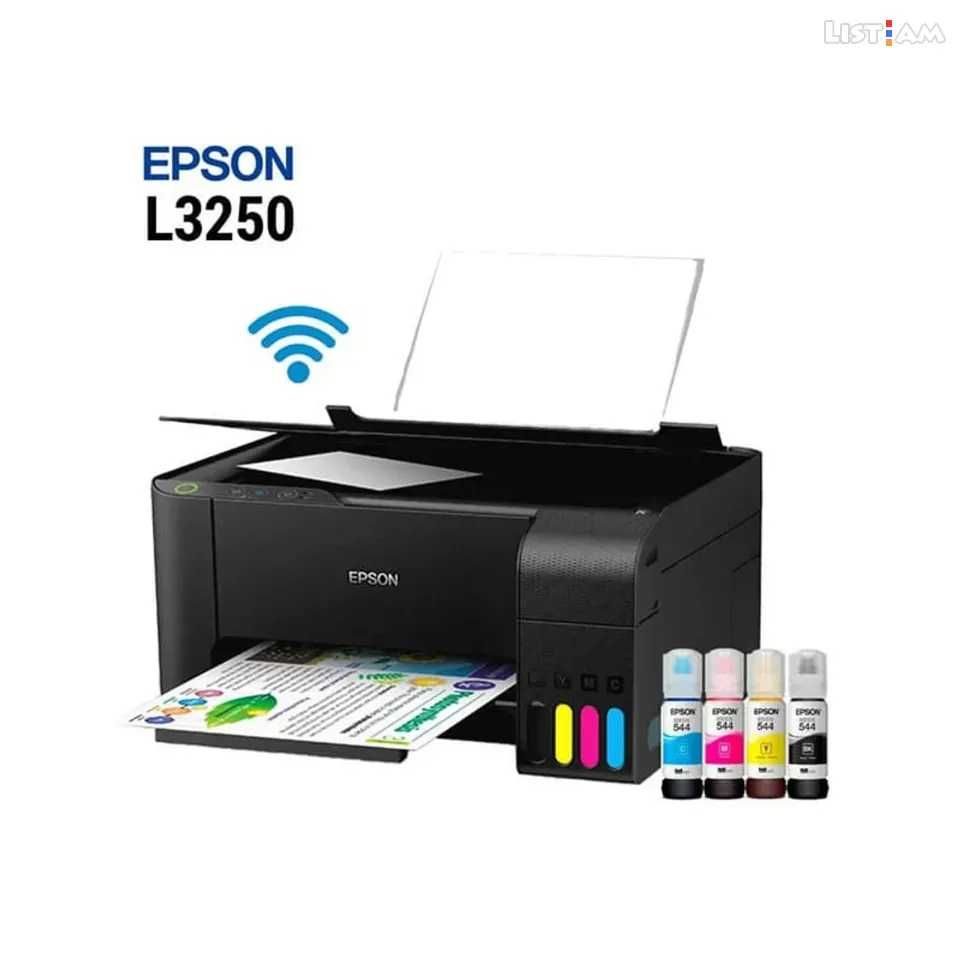 Принтер Epson L3250 (МФУ 3в1, А4, струйный, цветной)