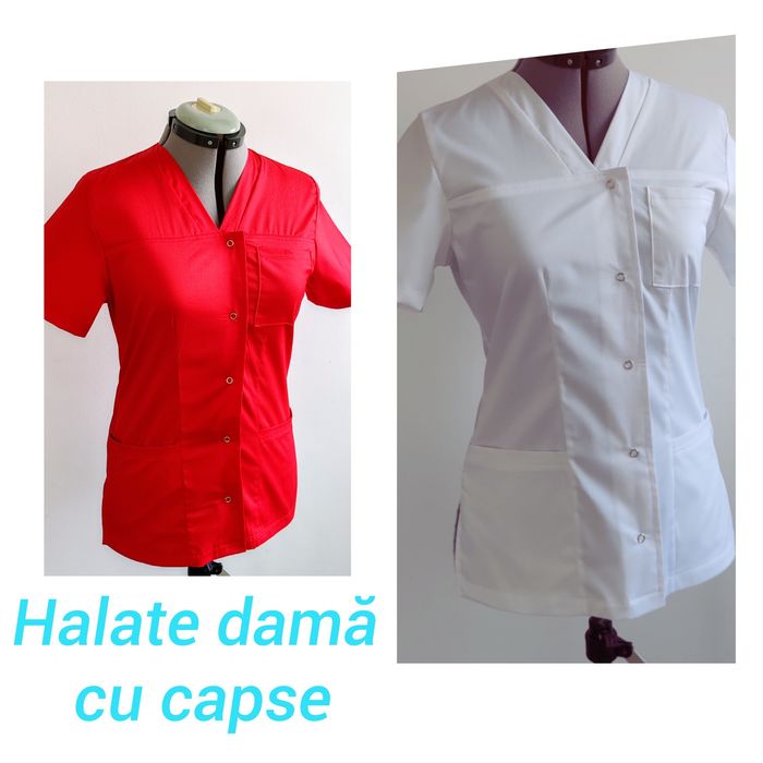 Halat DAMA cu fermoar diferite COLORi ALBE cu paspoal