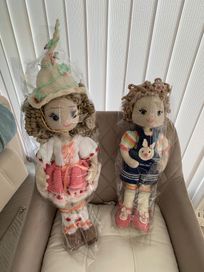 Плетени кукли амигуруми Ягодка и Малинка