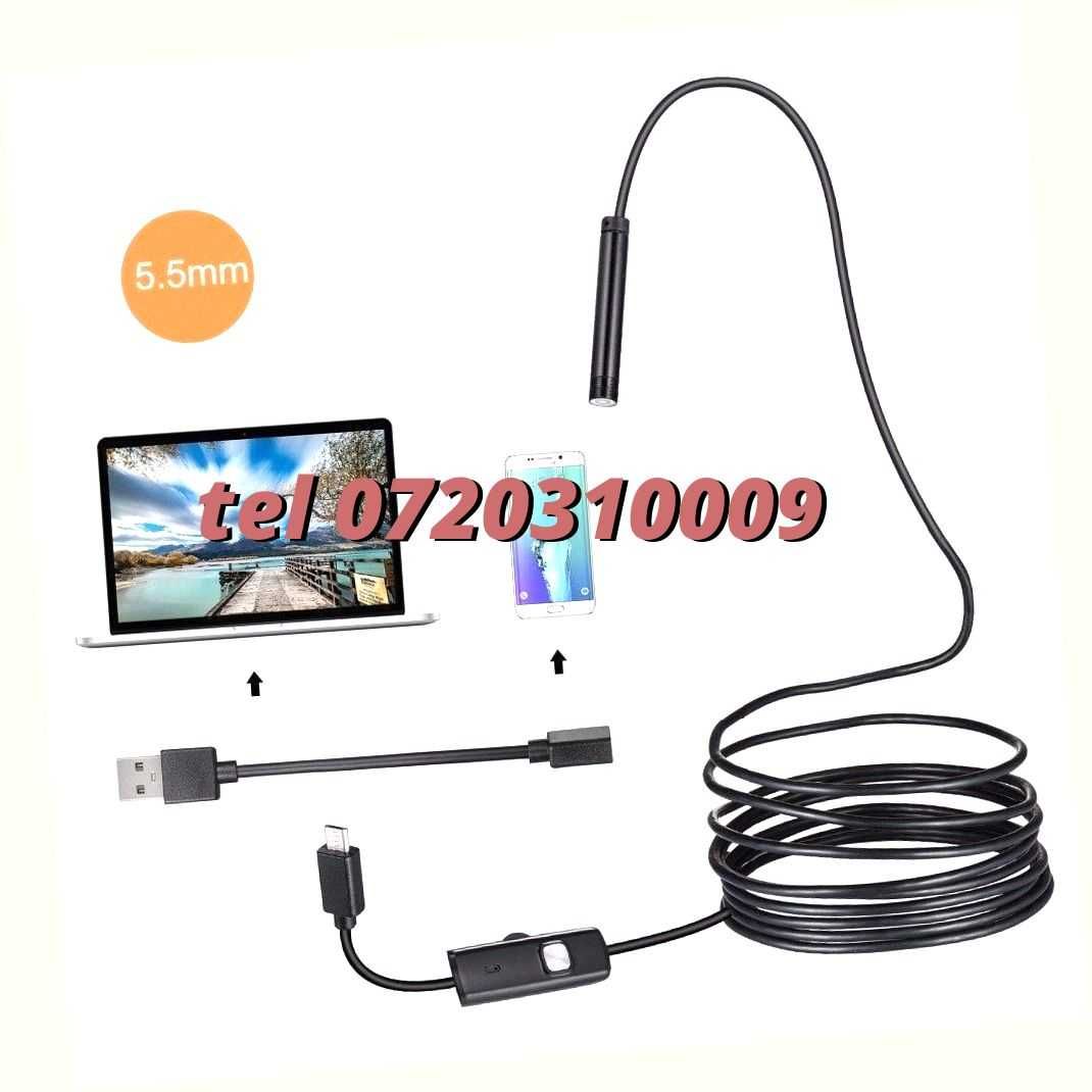 Endoscop  Camera Endoscopica Flexibila Pt Telefon Si Pc