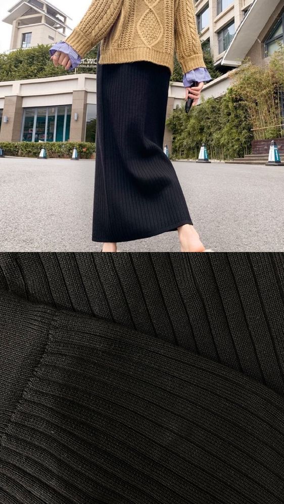Черная юбка длинная
