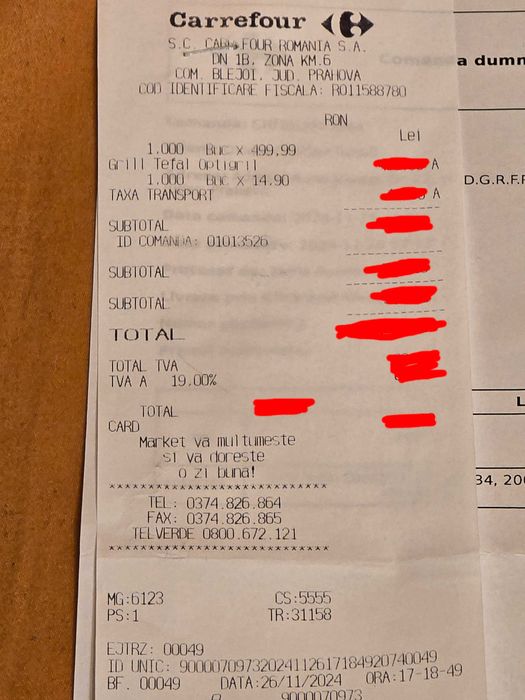 Grill Tefal Optigrill GC712D34, 2000 W, 6 programe, cutie, garantie