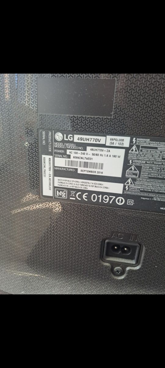Tv LG 49uh770v spart defect