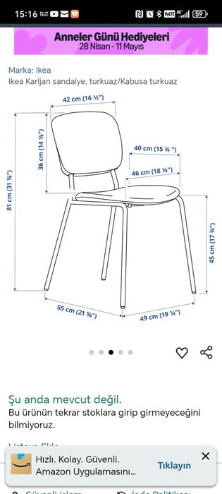 Scaun bucătărie ikea 2 buc