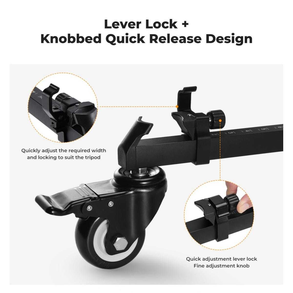 K&F Concept Количка за статив / трипод / Tripod Dolly