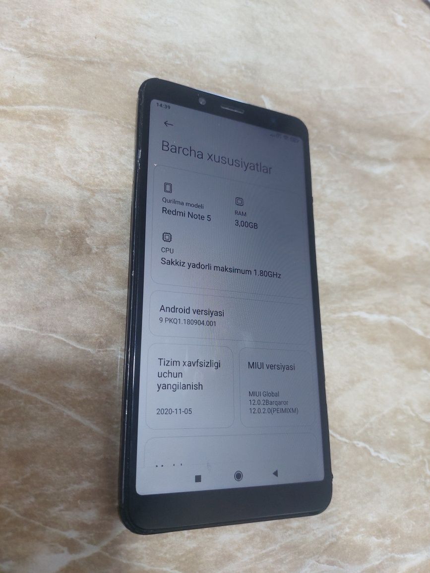 Redmi note 5 3/32