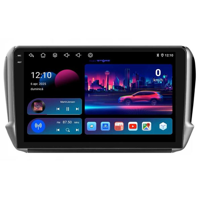 Navigatie Dedicata Andoid, Peugeot 208/2008  10Inch, Bluetooth,Carplay