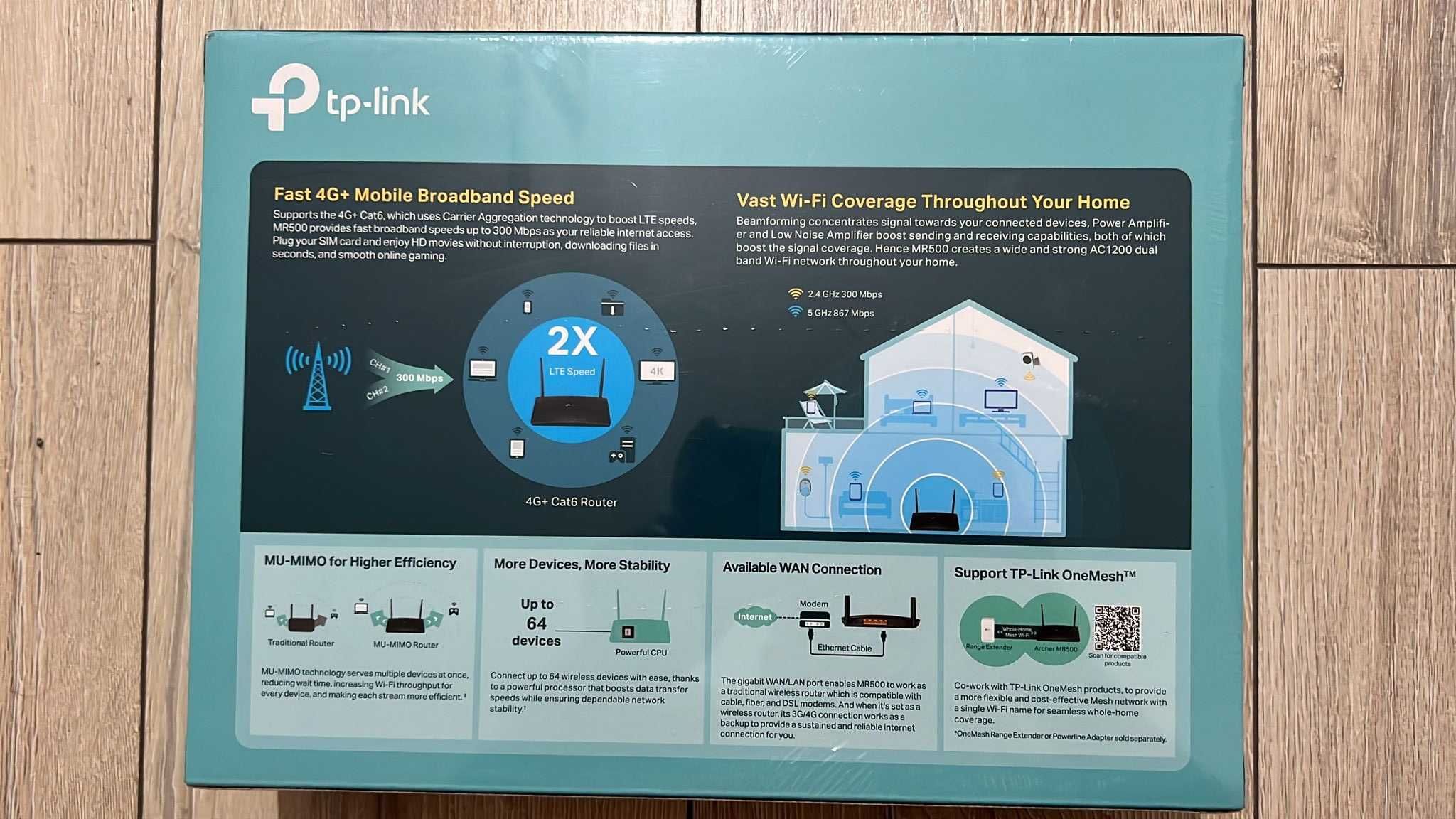 Modem router 4G+ TP-Link mr500, asemenea huawei B535