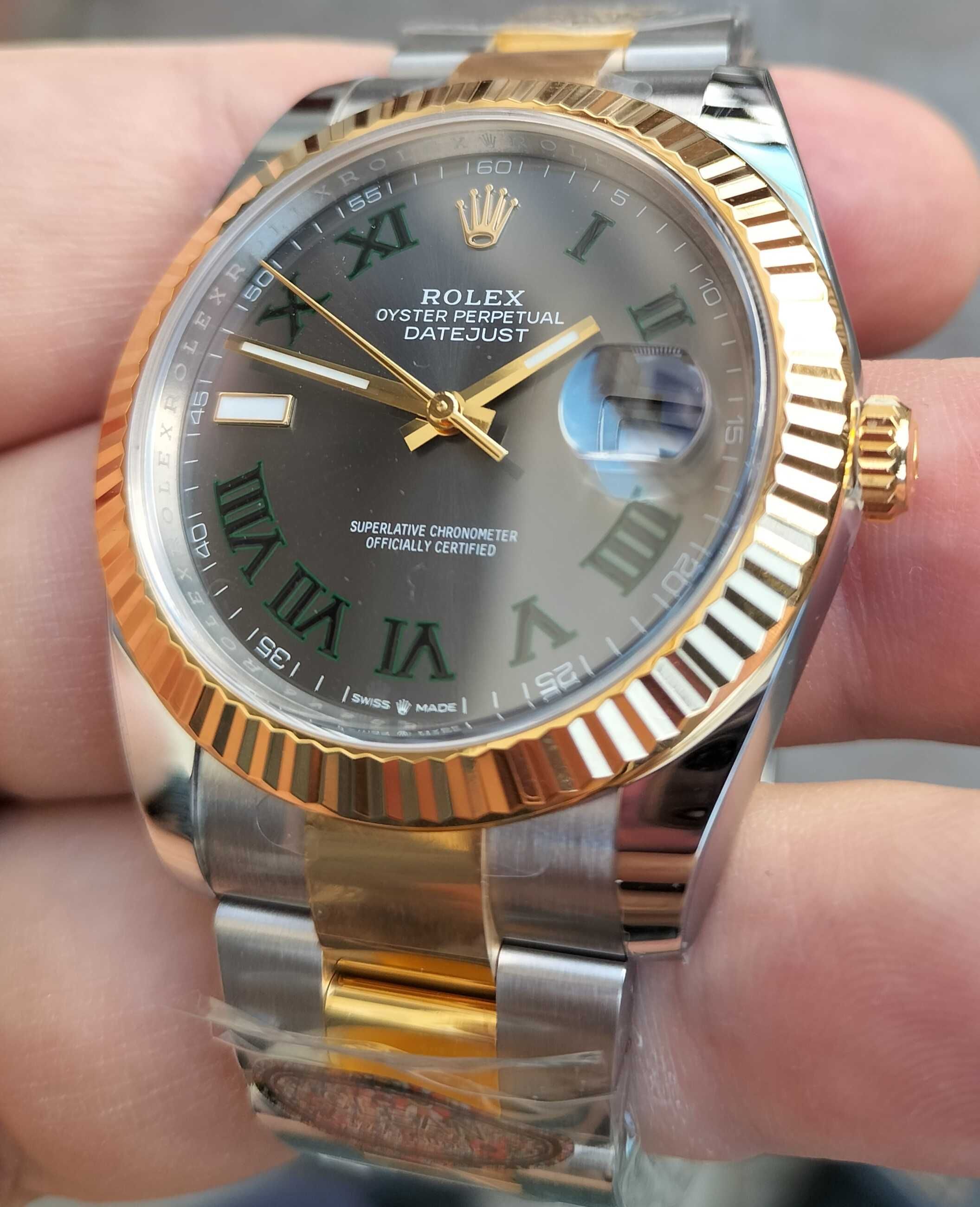 Rolex Datejust Wimbledon Gold 41 mm Oyster Clean VR 3235 904L