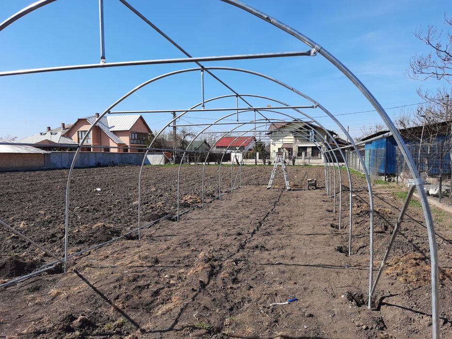 Solar/Sera legume gradina teava zincata galvanizata, folie 170 microni