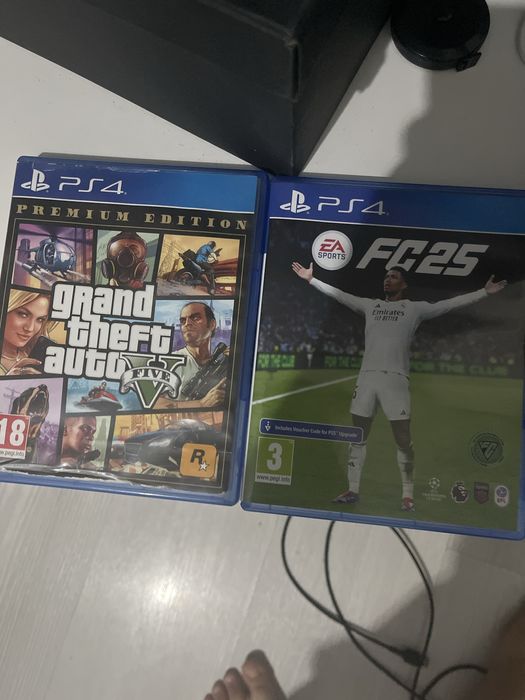 Ps4 normal+2 controllere+gta 5,fifa 25