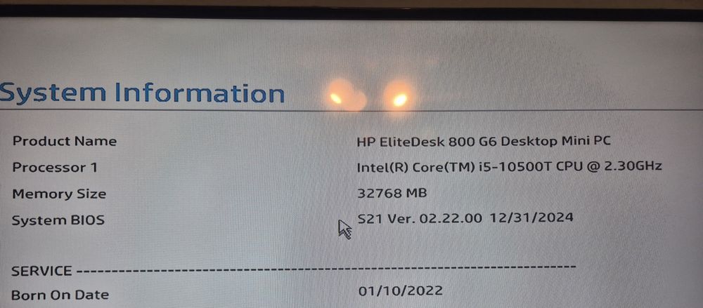 Mini pc Hp elite 600 g6 10500t 32gb ddr4 1TB ssd nvme